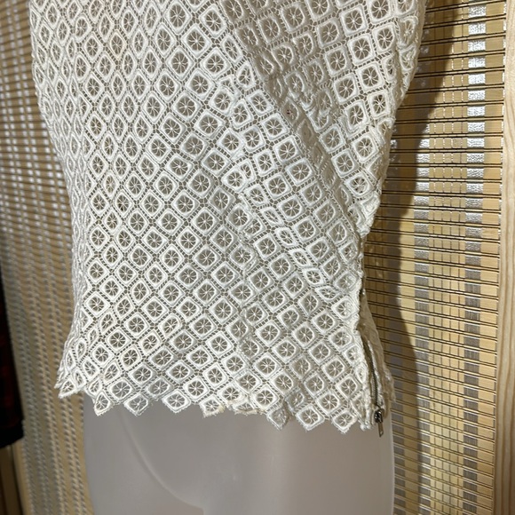 Vintage Handmade (1950s?) Pale Cream Guipure Lace Cropped Tank Top - Picture 5 of 16